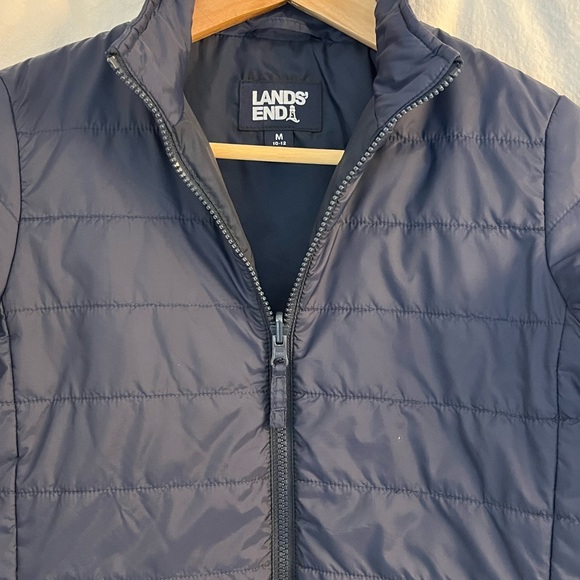 Teal and blue Lands End kids 3-in- 1 winter parka, size 10-12, medium - Picture 6 of 12